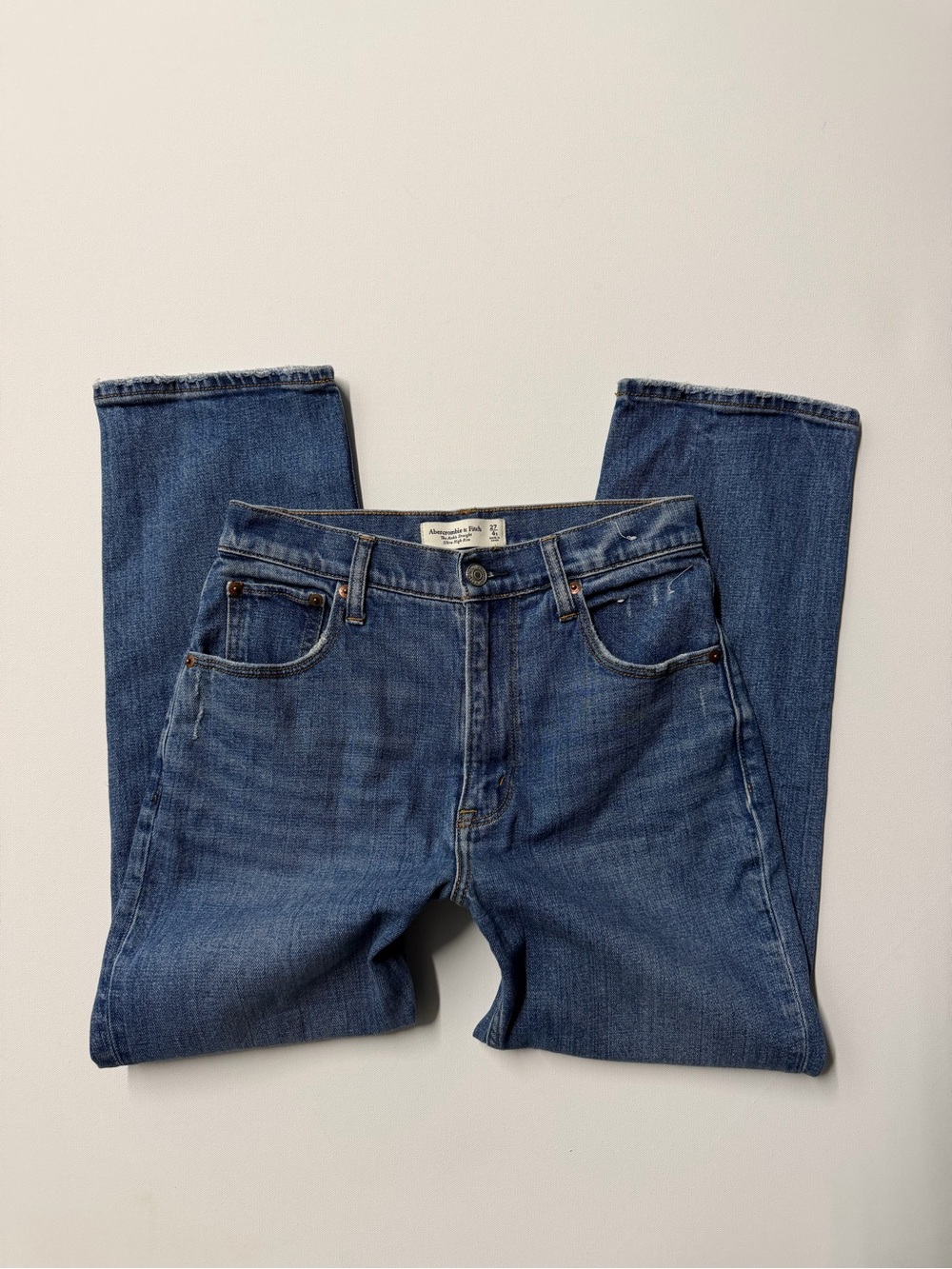 Abercrombie-fitch Women's Blue and Navy Jeans